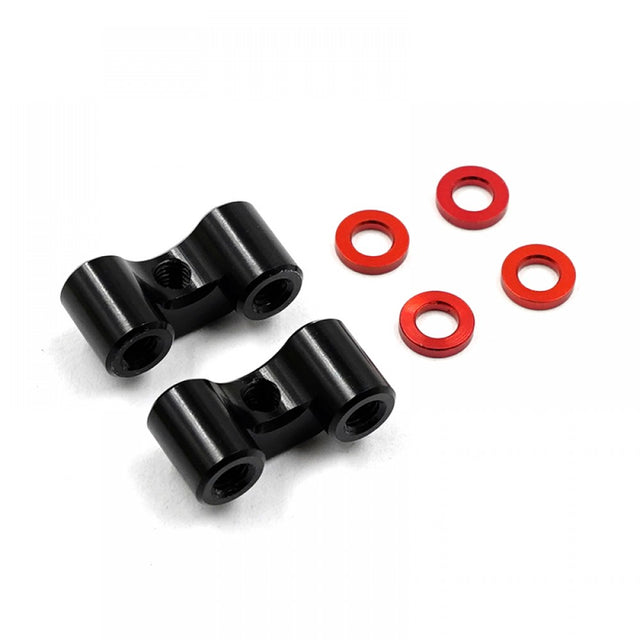 Two aluminum upright mounts from Xpress, designed for secure installation, shown in a clean, close-up view.