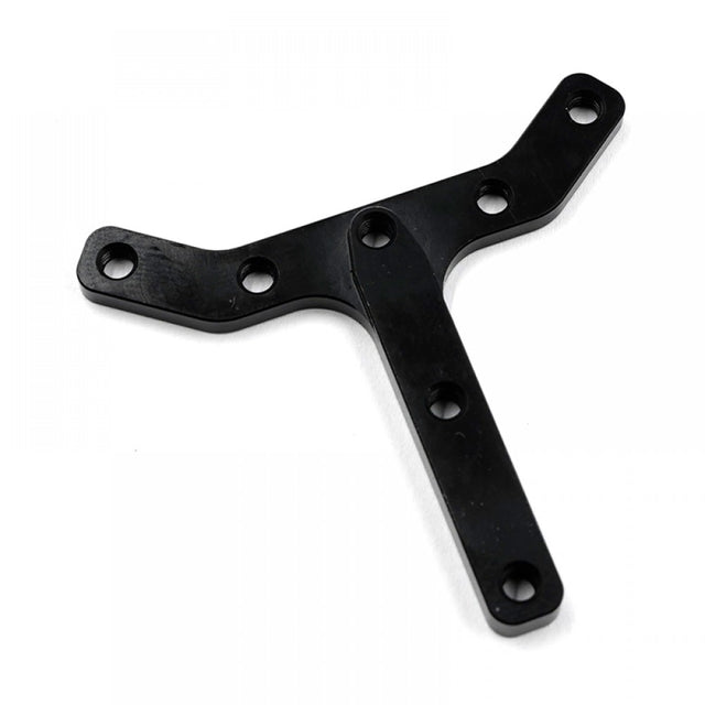 Xpress aluminum rear stiffener plate for vehicle reinforcement, shown in a close-up view with mounting holes.