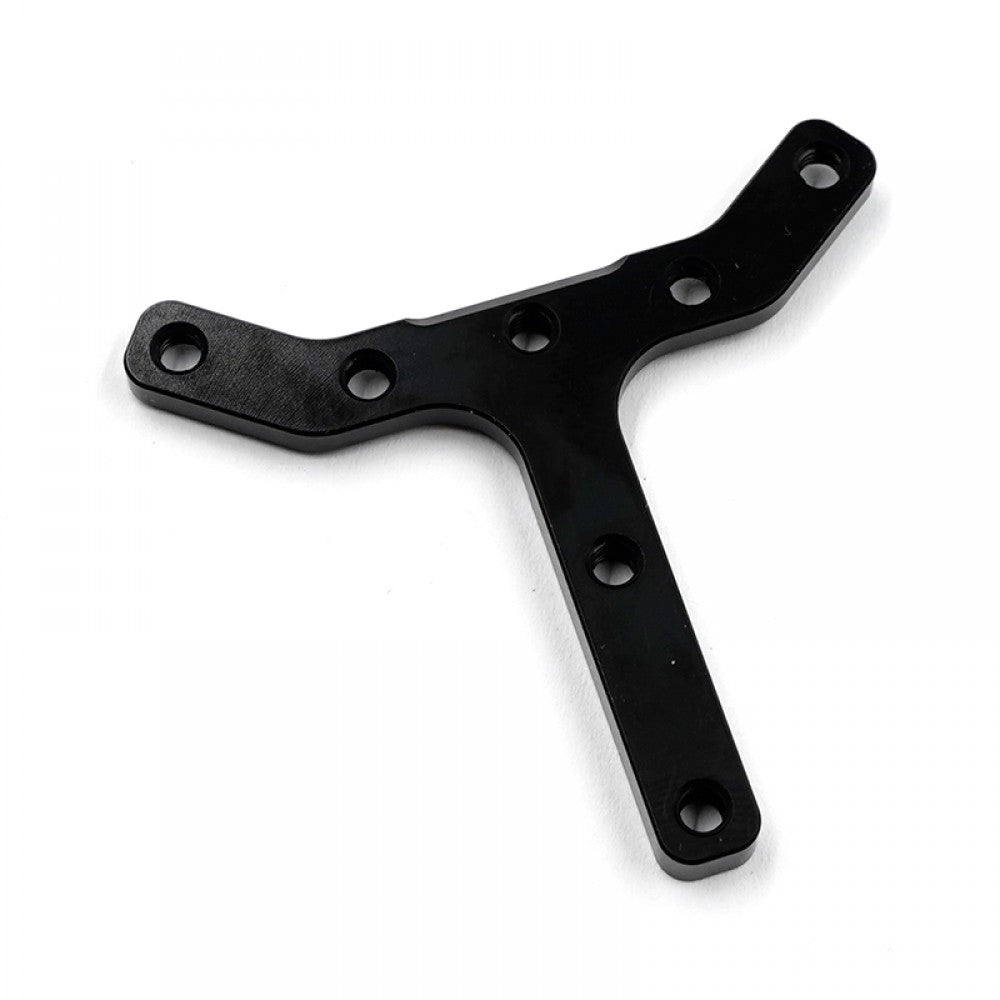 Xpress aluminum rear stiffener plate for vehicle reinforcement, shown in a close-up image with mounting edges visible.