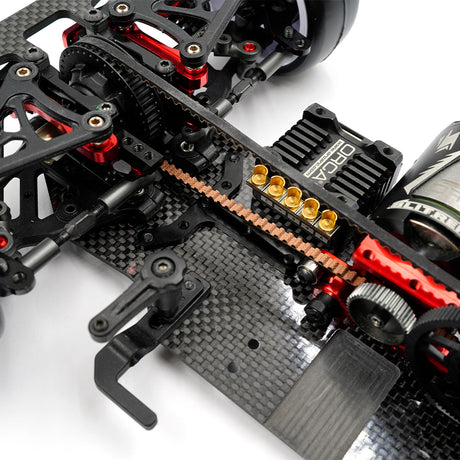Xpress aluminum rear stiffener plate for vehicle reinforcement, showcasing the sturdy, precision-machined metal component.