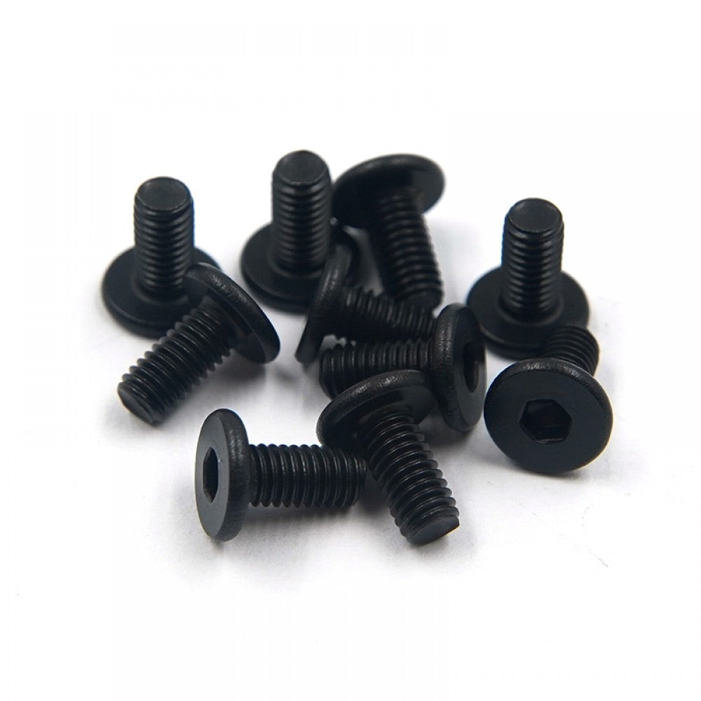 Set of 10 Xpress M3x6mm thin head hex screws showing threaded metal screws with hex heads on a white background.