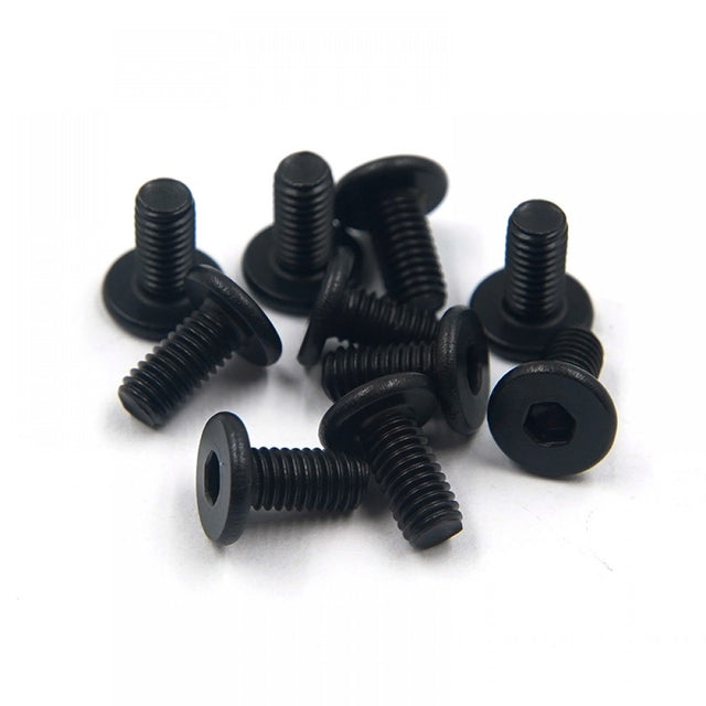 Set of 10 Xpress M3x6mm thin head hex screws showing threaded metal screws with hex heads on a white background.