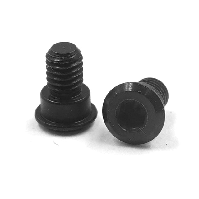 Two Xpress 1.6mm aluminum top deck screws, metal fasteners with Phillips heads for decking installation, displayed on a white background.