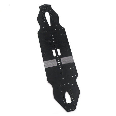 Xpress 2.5mm fiberglass main chassis plate for RC cars, showing a flat, durable, light gray chassis part with mounting holes.