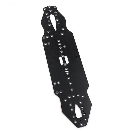 Xpress 2.5mm fiberglass main chassis plate for RC cars, showing a lightweight, durable chassis component with mounting holes.