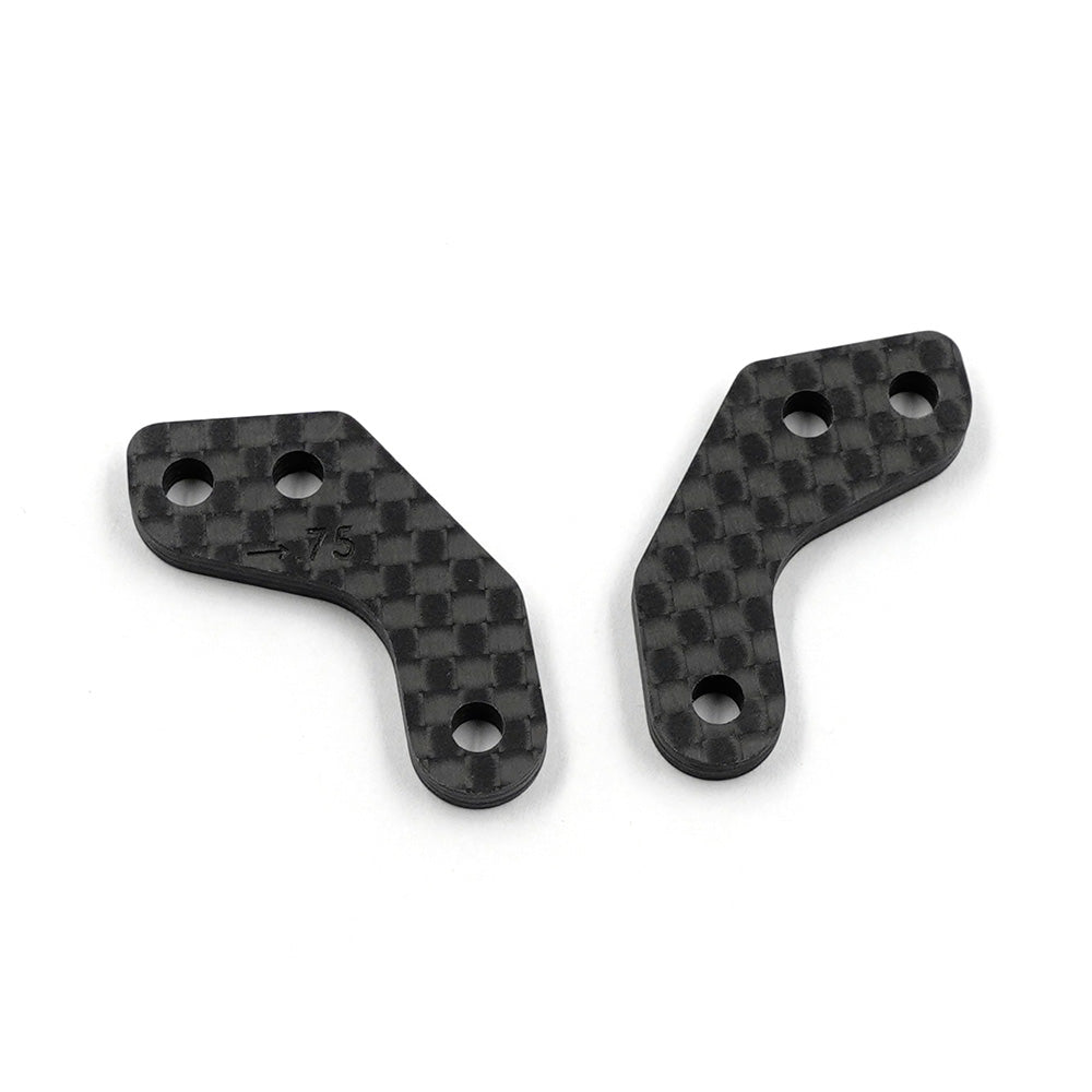 Pair of Xpress graphite front knuckle plates for mountain bikes, shown in a close-up image.