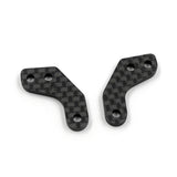 Pair of Xpress graphite front knuckle plates for mountain bikes, shown in a close-up image.