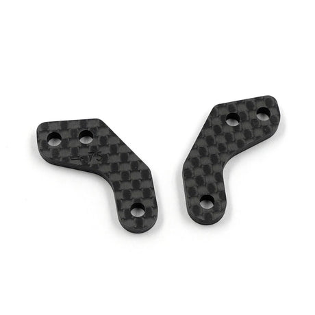 Pair of Xpress graphite front knuckle plates for mountain bikes, shown in a close-up image.