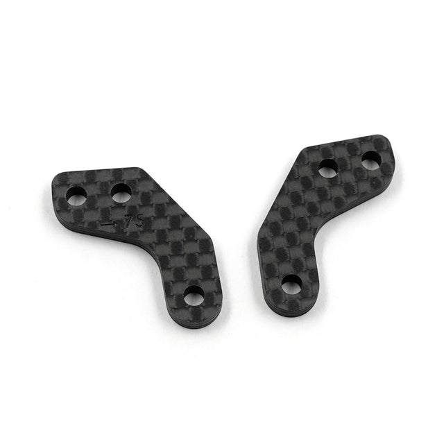 Pair of Xpress graphite front knuckle plates for mountain bikes, shown in a close-up image.
