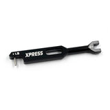 Xpress turnbuckle adjustment tool with ergonomic handle and metal hook for tightening and loosening turnbuckles in rigging or cable setups.