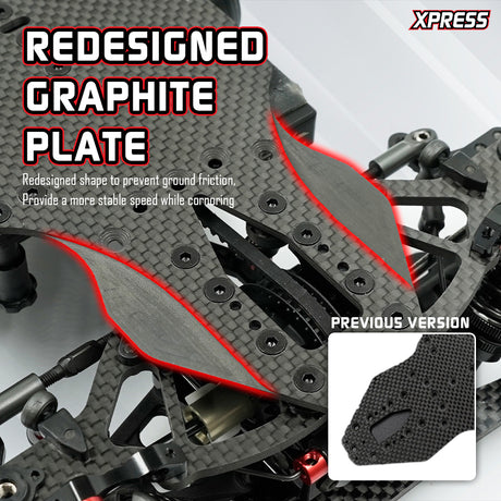 Xpress Execute XQ11R 1/10 4WD touring car kit with detailed chassis and components, ready for assembly and racing.