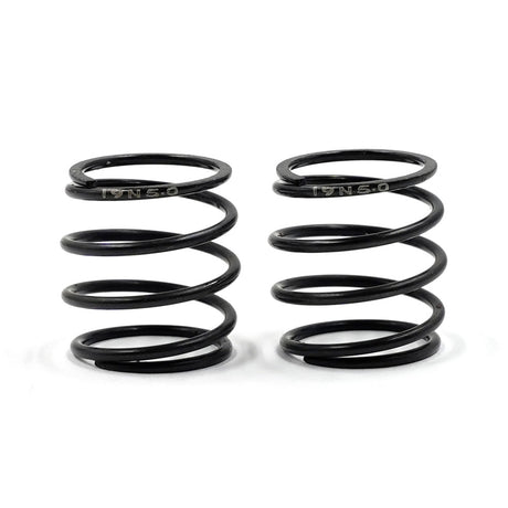 Two Xpress 19mm barrel springs shown for RC cars, made of durable metal, with coiled design for smooth performance.
