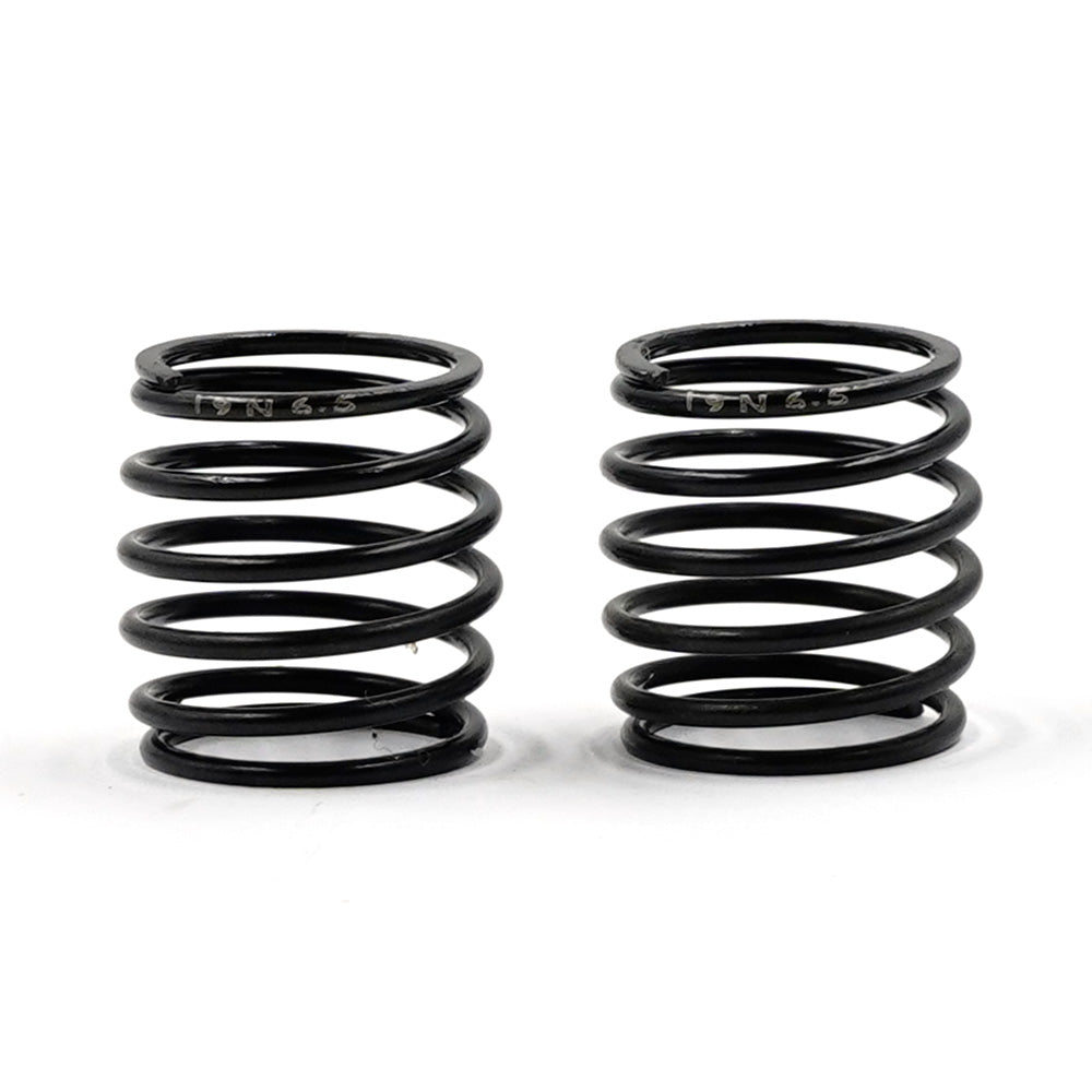 Two Xpress 19mm barrel springs shown in black, designed for use in airsoft guns or similar model equipment.