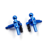 Yeah Racing aluminum 7075 knuckles for Kyosho MR-04 RC car, shown in black with detailed machining and branding.
