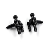Yeah Racing aluminum 7075 knuckles for Kyosho MR-04 RC car, silver metal parts with detailed machining visible.