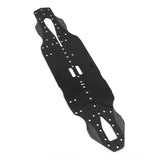 Xpress XQ11R 2.25mm graphite main chassis for RC cars, lightweight and durable construction, shown in a close-up image.