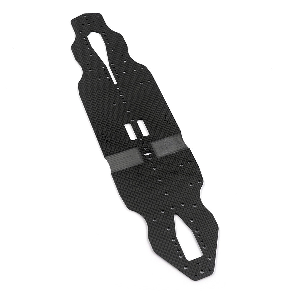 Xpress XQ11R 2.25mm graphite main chassis for RC cars, showing a lightweight, durable black chassis component.