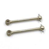 Two Xpress 45.5mm hard coated aluminum rear dogbones for RC cars, durable and universal fit, shown on a white background.