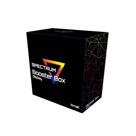 BCW Spectrum Booster Box Display Case for Pokémon cards, featuring sturdy plastic storage for collectible card packaging.