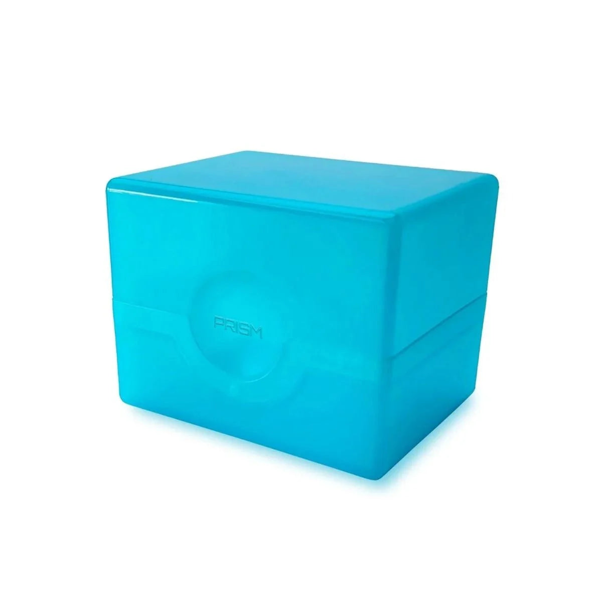 Closed BCW Prism Deck Case for trading cards, durable plastic storage with secure clasp for card protection.