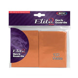BCW Matte Deck Guards Elite2 anti-glare card protectors for trading cards, showing clear, matte finish protection in a close-up image.