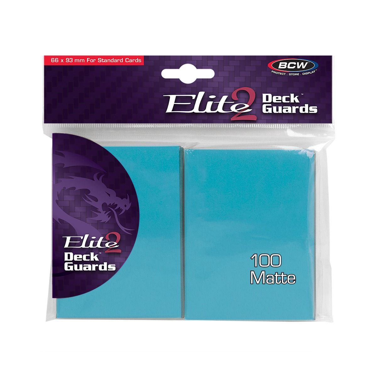 BCW Matte Deck Guards Elite2 anti-glare card protectors for trading cards, featuring matte finish and durable design.
