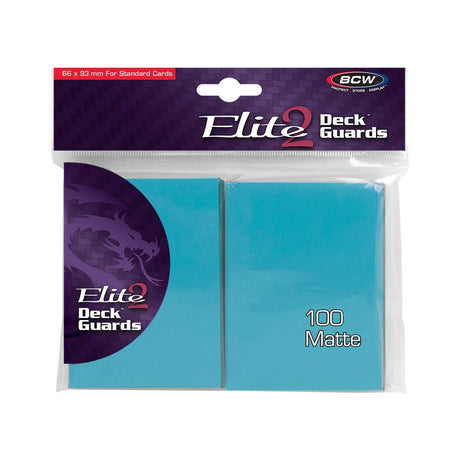 BCW Matte Deck Guards Elite2 anti-glare card protectors for trading cards, featuring matte finish and durable design.