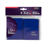 Pack of BCW Matte Deck Guards Elite2 anti-glare card protectors for trading cards, with a matte finish to reduce glare.