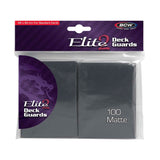 BCW Matte Deck Guards Elite2 anti-glare card protectors in a pack, designed to shield collectible cards from glare and damage.