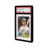 Six black BCW PSA slab bumpers for protective card display, made of durable plastic with PSA branding for collectible card protection.