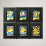 Black BCW interlocking card frames for displaying and protecting collectible cards, featuring a sleek, durable design.