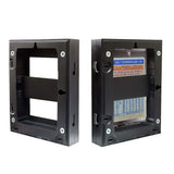 Black BCW interlocking card frames for displaying collectibles or trading cards, shown connected in a secure, interlocking design.
