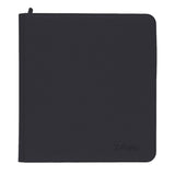 Black BCW Z-Folio 12-Pocket Album front view, durable plastic cover with clear pockets for storing trading cards or collectibles.