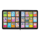 Open black BCW Z-Folio 12-pocket collectible card album with transparent pages for storing trading cards.