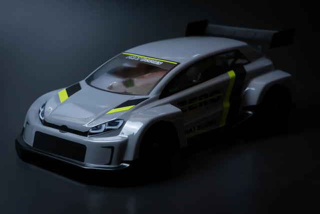 RC car body by Phat Bodies, Zero for 1:14 and 1:12 chassis, featuring a sleek design and detailed finish.