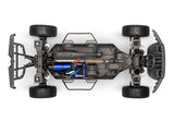 Overhead view of the chassis of the Traxxas Ford Raptor R 4X4 Ultimate RC truck showing detailed frame and components