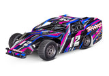Traxxas Slash Modified BL-2s radio-controlled RC truck with pink body and detailed front view.