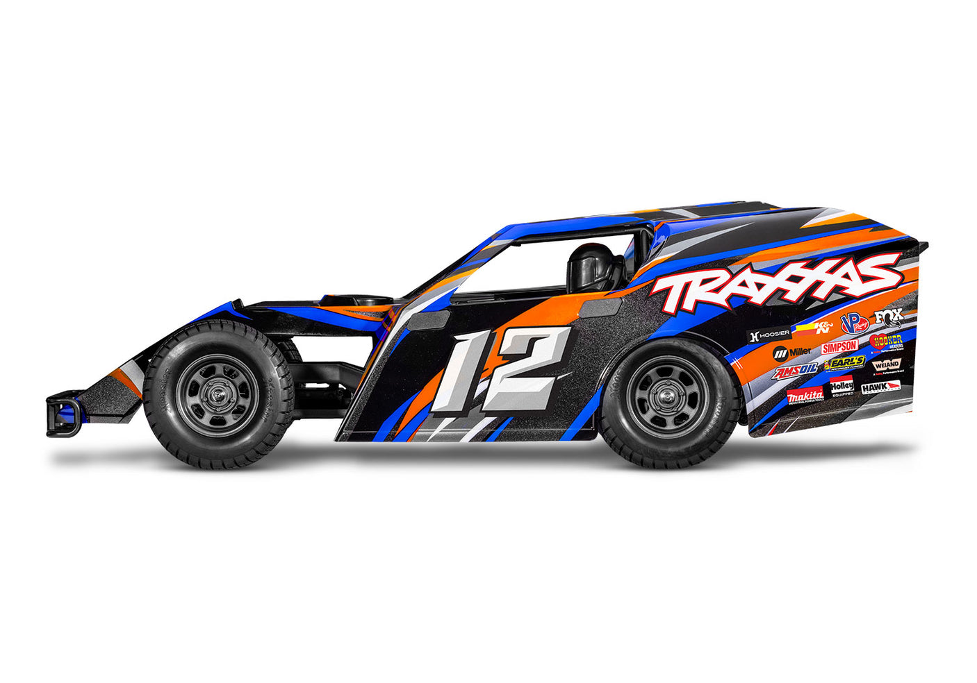 Traxxas Slash Modified BL-2s RC truck with blue body and off-road tires, showcasing a sleek side view.