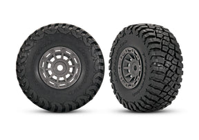 Pair of Traxxas 1.4-inch Mini Slash BFG mud-terrain mounted tires, suitable for RC off-road vehicles.