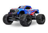 Traxxas Stampede 2WD Brushless RC truck showing front three-quarter view with detailed body design and off-road tires.