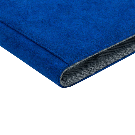 Blue Ultra Pro 9-pocket zippered binder with vivid deluxe design, ideal for organizing collectible trading cards.