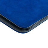 Blue Ultra Pro 9-pocket zippered binder with vivid deluxe design, featuring clear plastic pages for storing collectibles or trading cards.