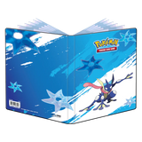 Ultra Pro Greninja 4-pocket card portfolio for storing trading cards, featuring a colorful Greninja design and secure pockets.