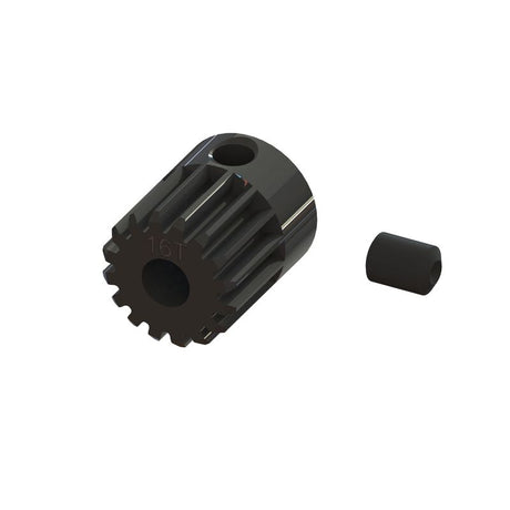 ARRMA 0.5 MOD 16-tooth pinion gear with 3.2mm bore, designed for RC car performance and durability.