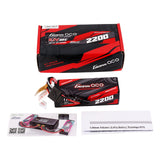 Gens Ace 2200mAh 3S 35C G-Tech hardcase LiPo battery with IEC2 connector for RC models and drones.