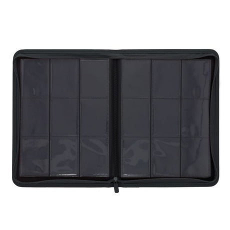 BCW Z-Folio 9-pocket album for storing trading cards, featuring clear plastic pages and a sturdy cover for easy organization.