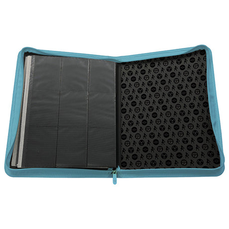 Ultra Pro Elite Series Lucario PRO 9-Pocket Zippered Binder, black with Lucario artwork, featuring multiple transparent card pockets.
