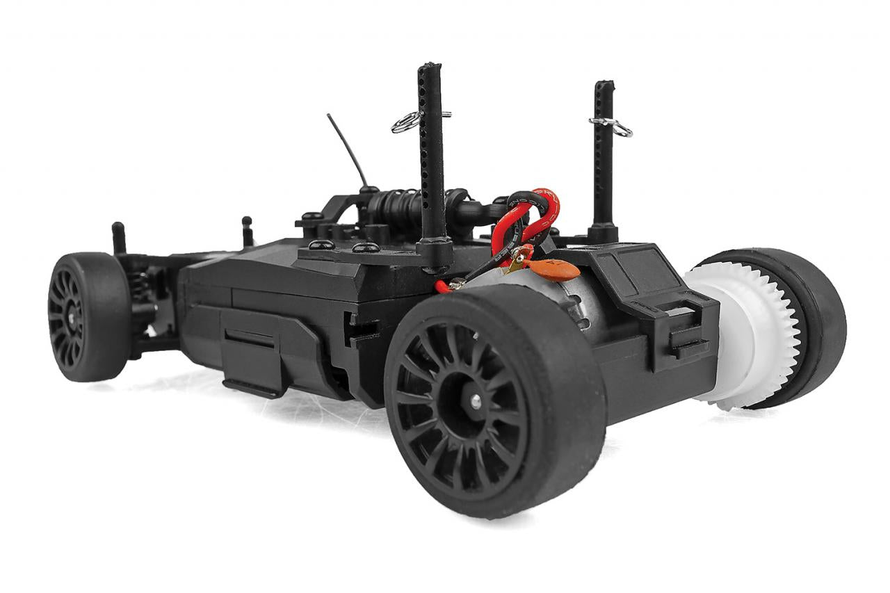 Team Associated SR27 Nissan Z RTR RC car with detailed exterior and vibrant Nissan Z paint scheme, ready for racing.