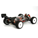 LC Racing EMB-1 Pro 1/14 4WD Buggy Kit shown with detailed chassis and components, ready for assembly or racing.