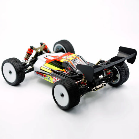 LC Racing EMB-1 1/14 scale 4WD RTR buggy with sleek body and detailed chassis for high-performance RC racing.